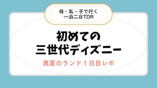 3世代ディズニーは大変?|一泊二日真夏のランド1日目体験レポ